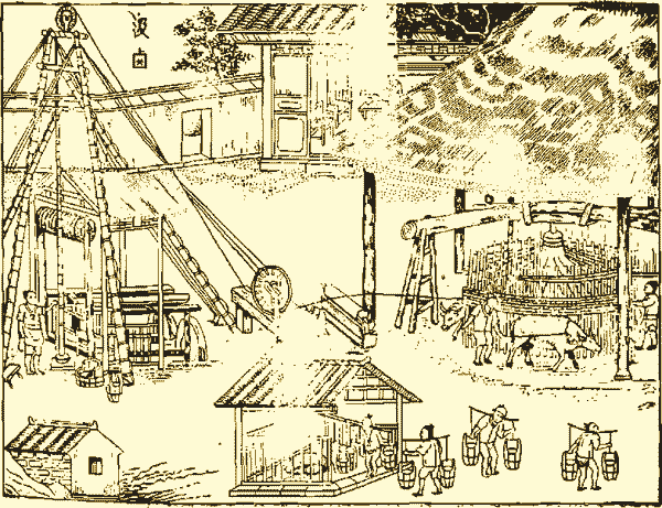 Бурение скважин в древнем Китае